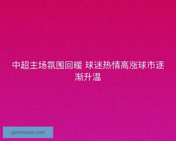 中超主场氛围回暖 球迷热情高涨球市逐渐升温 中超主场氛围回暖 球迷热情高涨球市逐渐升温